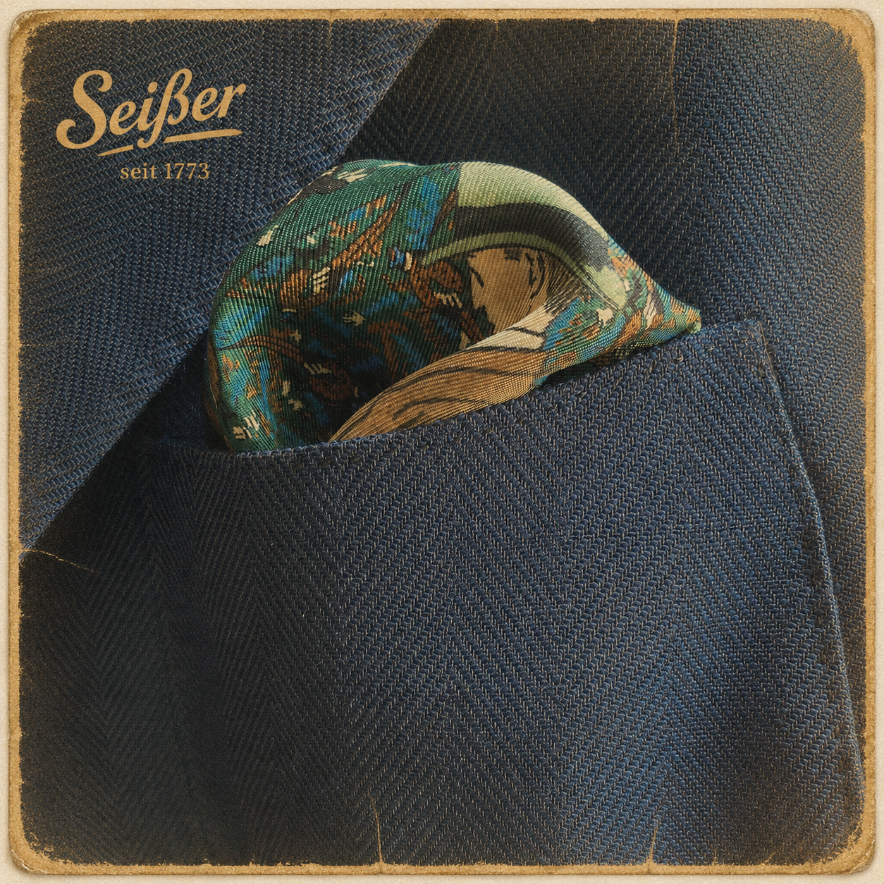 Seisser-Seiden- und Einstecktuch Hunter_racing green aus Seidentwill