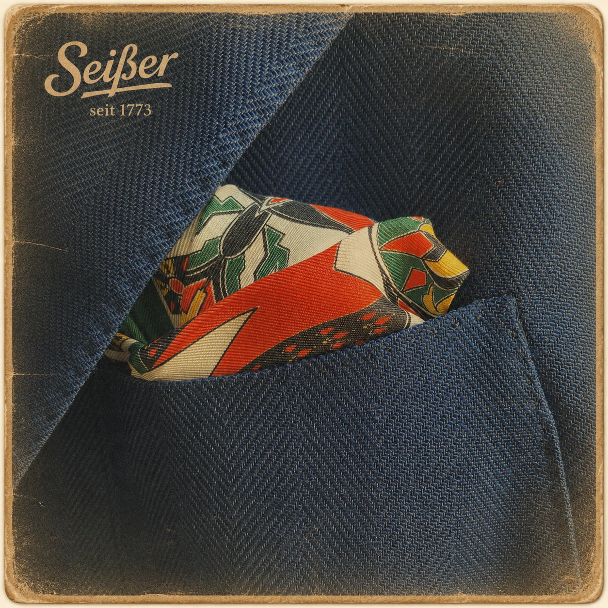 Seisser-Seiden- und Einstecktuch_Sommerfrische BadAusse racing green aus Seidentwill